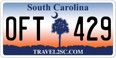 SC license plate OFT429