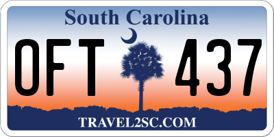 SC license plate OFT437