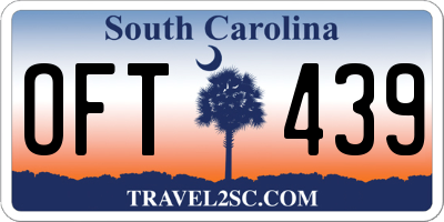 SC license plate OFT439