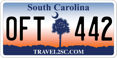 SC license plate OFT442