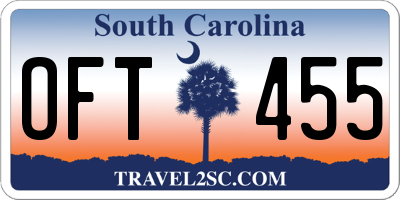 SC license plate OFT455