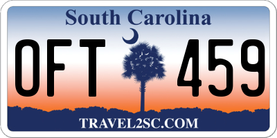 SC license plate OFT459