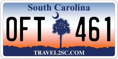 SC license plate OFT461
