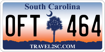 SC license plate OFT464