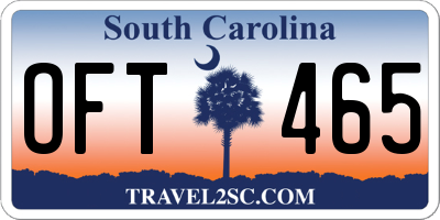 SC license plate OFT465
