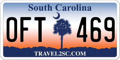 SC license plate OFT469