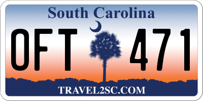 SC license plate OFT471