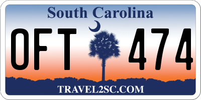 SC license plate OFT474