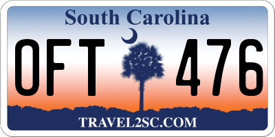 SC license plate OFT476