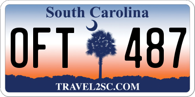 SC license plate OFT487