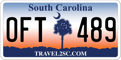 SC license plate OFT489