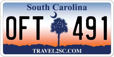 SC license plate OFT491
