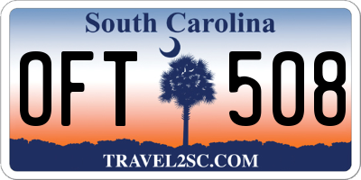 SC license plate OFT508