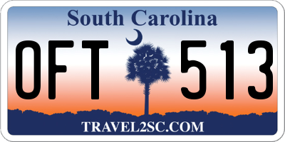 SC license plate OFT513