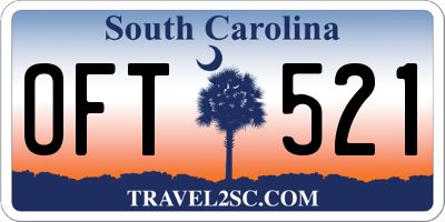SC license plate OFT521