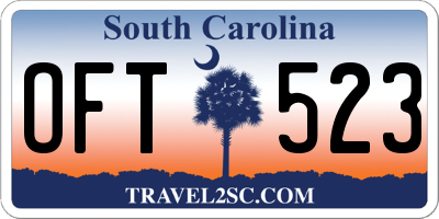 SC license plate OFT523