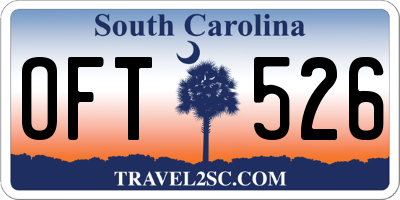 SC license plate OFT526