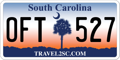 SC license plate OFT527