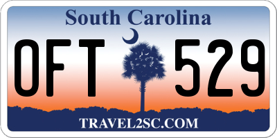 SC license plate OFT529