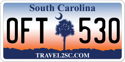 SC license plate OFT530