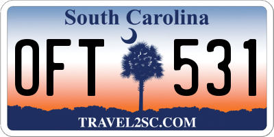 SC license plate OFT531