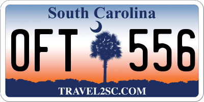 SC license plate OFT556