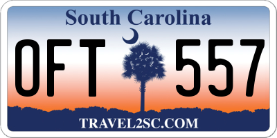 SC license plate OFT557