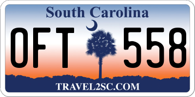 SC license plate OFT558
