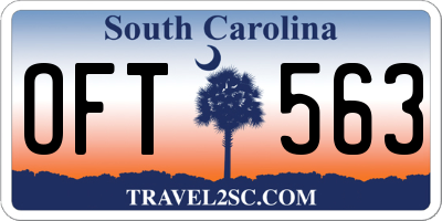 SC license plate OFT563