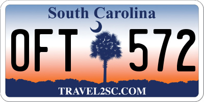 SC license plate OFT572