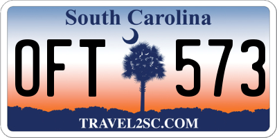SC license plate OFT573
