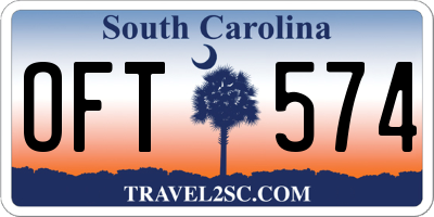 SC license plate OFT574