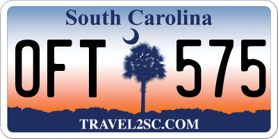 SC license plate OFT575