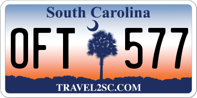 SC license plate OFT577