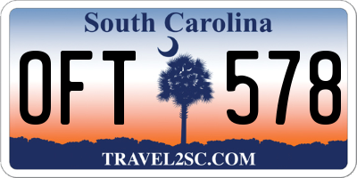 SC license plate OFT578