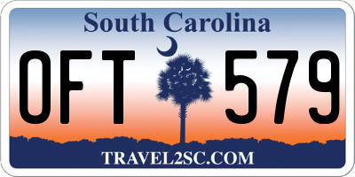 SC license plate OFT579