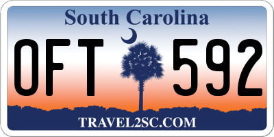 SC license plate OFT592