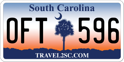 SC license plate OFT596