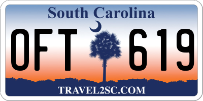 SC license plate OFT619