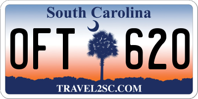 SC license plate OFT620