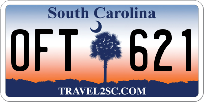 SC license plate OFT621