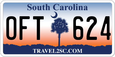 SC license plate OFT624