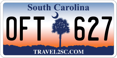SC license plate OFT627