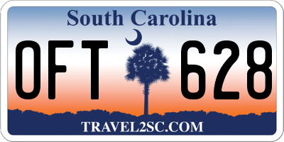 SC license plate OFT628