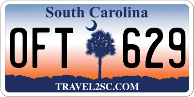 SC license plate OFT629