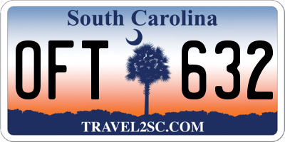 SC license plate OFT632