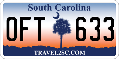 SC license plate OFT633