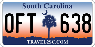 SC license plate OFT638