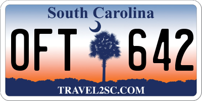 SC license plate OFT642