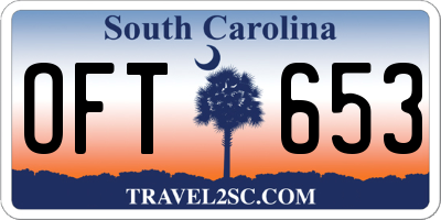 SC license plate OFT653
